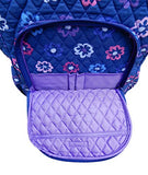 Vera Bradley Campus Backpack,Ellie Flowers with Purple Interiors,One Size