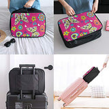 Travel Bags Bright Floral Print Butterfly Portable Storage Inspiring Trolley Handle Luggage Bag