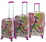 Fashionable Mia Toro Izak-Stylish Traveller Hardside Spinner Luggage 3PC w/10-Year Warranty- SPRING