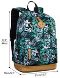 Bookbag For Teens, Floral Backpacks College Laptop Daypack Travel Bags By Leaper (Large, Floral )