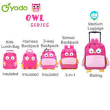 Yodo Little Kids School Bag Pre-K Toddler Backpack - Name Tag and Chest Strap, Owl