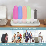 Travel Bottles , Wedama Leakproof Silicone Travel Containers with 6 Pcs TSA Approved Squeezable 3/2oz Travel Bottles & Accessories for Cosmetic Shampoo Conditioner Lotion Soap Liquids Toiletries