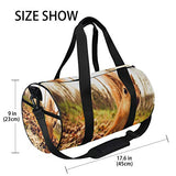 Duffel Bags Red Fur Squirrel With Autumn Forest Background Womens Gym Yoga Bag Small Fun Sports Bag