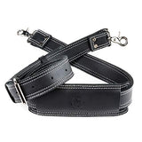 Leather Adjustable Shoulder Strap - Genuine Cowhide Leather; for Messenger, Laptop, Camera,