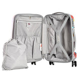 Olympia Luggage Blossom 25 Inch Expandable Vertical Rolling Upright Bag, Aqua, One Size