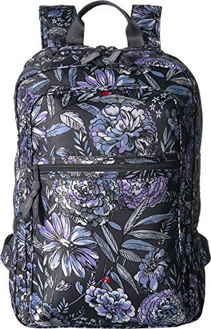 Vera Bradley Women's Packable Backpack Purple Floral Bouquet One Size