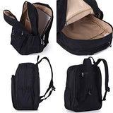 Nylon Casual Travel Daypack Backpack With 15.6 Inch Laptop Compartment, With Trolley Strap, Large