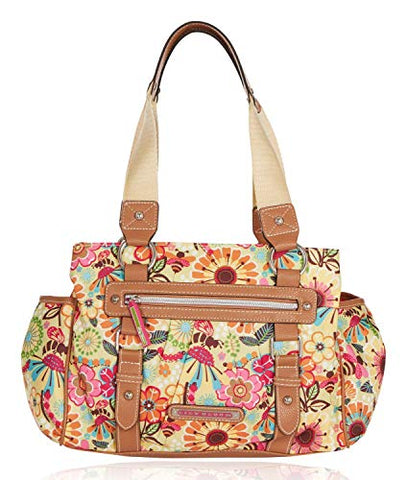 Lily Bloom Triple Section Landon Multi-Purpose Satchel Bag (Busy Bee)