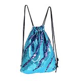 Mermaid Drawstring Bag Magic Reversible Sequin Backpack Glittering Dance Bag For Yoga Outdoors
