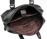 Saierlong New Mens Black Genuine Leather Briefcase Shoulder Laptop Business Bag