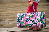 High Fashion Print 21 In Print Duffle, Overnight, Carry On Bag Can Be Personalized (Posie)