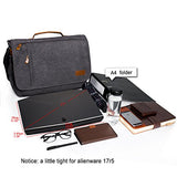 Estarer 17.3 Inch Laptop Messenger Bag Water-resistance Canvas Computer Bag for Office Work College