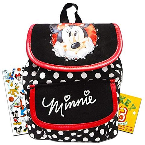Small Backpack - Disney - Minnie Mouse - Dots with Mickey Album Stickers