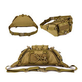Tactical Waist Pack Bag Military Fanny Packs Waterproof Hip Belt Bag Pouch for Hiking (Brown)