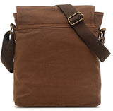 Small Vintage Canvas Messenger Bag Ipad Shoulder Bag Travel Portfolio Bag Crossbody Purse