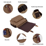 ABage Men's Messenger Bag Canvas Laptop Bookbag Courier Satchel Weekender Side Crossbody Bag,