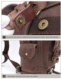 Multi-Functional Canvas Leather Chest Bag Personality Crossbody Bags Handbag Men's Travel Messenger