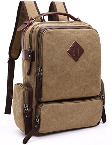 Aidonger School Bag Laptop Backpack for Teen Girls (Khaki)
