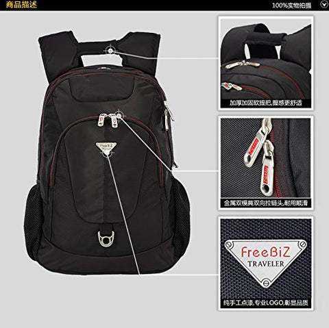FreeBiz School, Business, Travel & Sports Water Repellent High Density Polyester Laptop Backpack