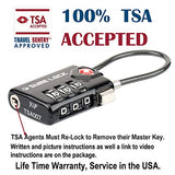 Tsa Compatible Travel Luggage Locks, Inspection Indicator, Easy Read Dials- 1, 2 & 4 Pack