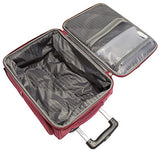 Mancini Leather Goods Wheeled Underseat Carry-on (Red)