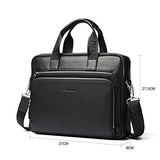 Bison Denim Genuine Leather Briefcase Messenger Bag Shoulder Cross-Body Bag Laptop Business Bag For