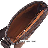 Dasein Vintage Leather Messenger Bags Shoulder Medium/Small Crossbody ipad Briefcase Purse Flapover