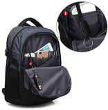 Scarleton Simple Water Resistant Backpack H20420701 - Blue/Black