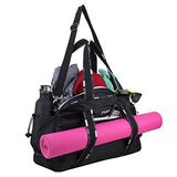 Fuel Sport Carryall Duffel For Gym, Travel or Weekend Gateway, Black with White Zippers