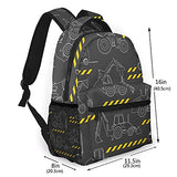 Casual Backpack,Heavy Construction Machines Heavy Constr,Business Daypack Schoolbag For Men Women Teen