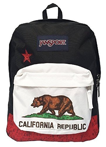 Jansport Superbreak Boys School Backpack B1022: Red New California Republic