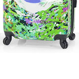 Mia Toro Prado Hardside Spinner Luggage Carry-on, Peace Love H.iness