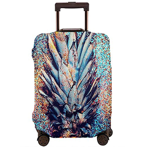 Travel Luggage Cover，Pineapple Shine Fashion Minimalism Style，Washable Elastic Durable , With Concealed Zipper Suitcase Protector Fits For 25-28 Inch -L.