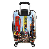 J World New York Art Polycarbonate Carry-On Luggage, Time Square