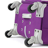 Cloe Checked Medium 24 inch Water-Resistant Luggage with 360º-spinner wheels in Purple Color