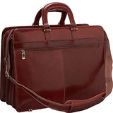Mancini Luxurious Italian Leather Laptop Briefcase - Brown
