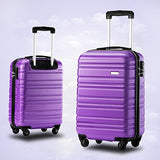 Luggage Set 3 Piece Set Suitcase Set Spinner Hard Shell Lightweight (Purple)