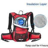 MIRACOL Hydration Backpack with 2L Water Bladder, Thermal Insulation Pack Keeps Liquid Cool up to 4 Hours, Perfect Outdoor Gear for Skiing, Running, Hiking, Cycling (Red)