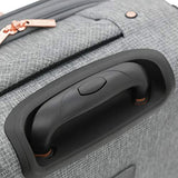 kensie Women's Hudson Softside 3-Piece Spinner Luggage Set, Heather Gray, (20/24/28)