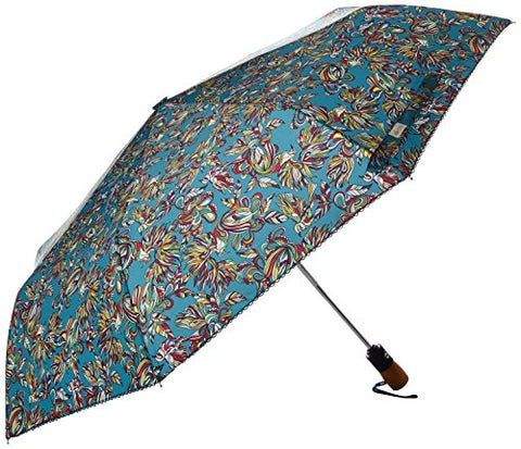 Sakroots Artist Circle Umbrella, Teal Treehouse