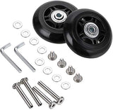 F-ber Luggage Suitcase Wheels Replacement Kit 50mm x 18mm with ABEC 608zz Inline Outdoor Skate Replacement Wheels, One Set of (2) Wheels (OD:50 W:18 ID:6 Axles:35)