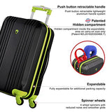 Olympia Apache 3pc Hardcase Spinner Set, Black/Lime