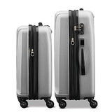 Samsonite Pulse Dlx Lightweight 2 Piece Hardside Set (20"/24"), Silver, Exclusive to Amazon