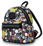 Loungefly Nightmare Before Christmas All Character Mini Backpack Black