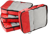 Amazonbasics 4-Piece Packing Cube Set - Large, Red
