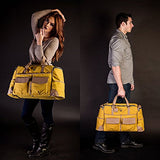 Lencca Alpaque Duffle Luggage Laptop Shoulder Bag For Up To 15.6" Laptop (Mustard Yellow / Cool
