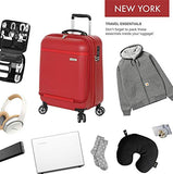 Regent Square Travel - Small Suitcase Hardside Spinner With Goodyear Wheels And Built-in TSA Luggage Lock - Luggage Cabin Approved - Carry-On - Urban Red