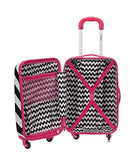 Rockland 20 Inch Carry On Skin, Pink Chevron, One Size
