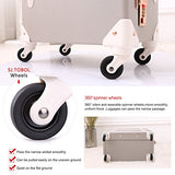 Unitravel Vintage Suitcase Retro Pu Trunk Rolling Spinner Lightweight Luggage