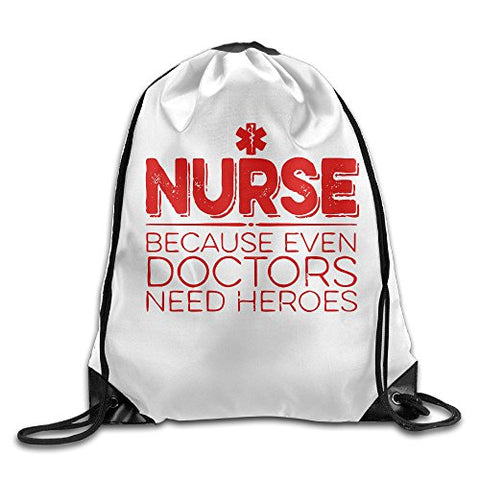 For Nurse Heroes Only Drawstring Backpack Beam Port Bag Drawstring Beam Port Backpack